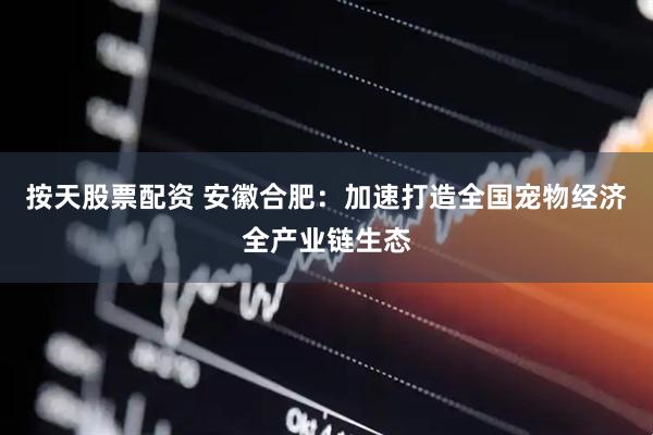 按天股票配资 安徽合肥：加速打造全国宠物经济全产业链生态